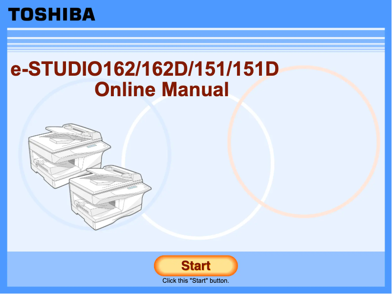 Página 1 del manual Manual de usuario Toshiba E-Studio 162