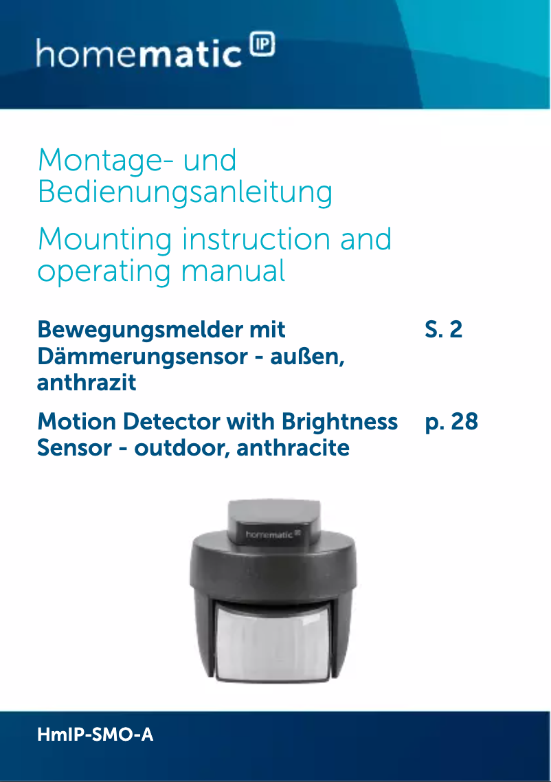 Página nº 1 - Manual de usuario Homematic IP HmIP-SMO-A