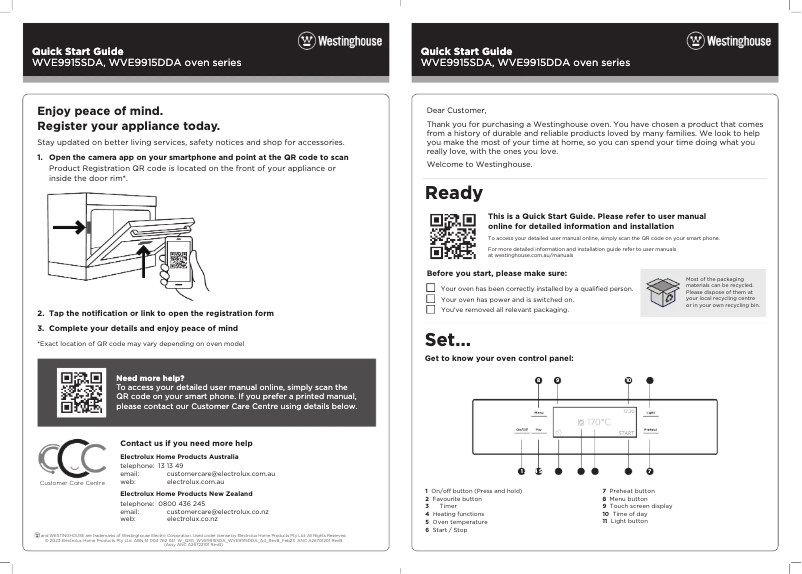 Imagen de la primera página del manual del dispositivo WVE9915SDA