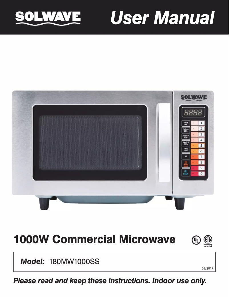 Imagen de la primera página del manual del dispositivo 180MW1000SS