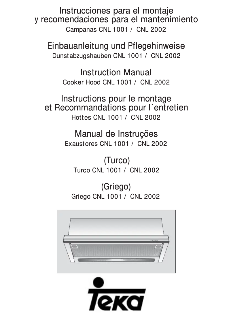 Página 1 del manual Manual de usuario Teka CNL 1001