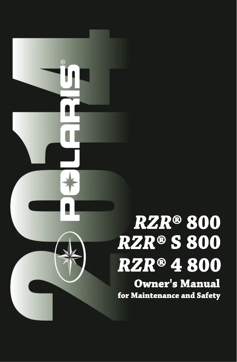 Página 1 del manual Manual de usuario Polaris RZR S 800 (2014)