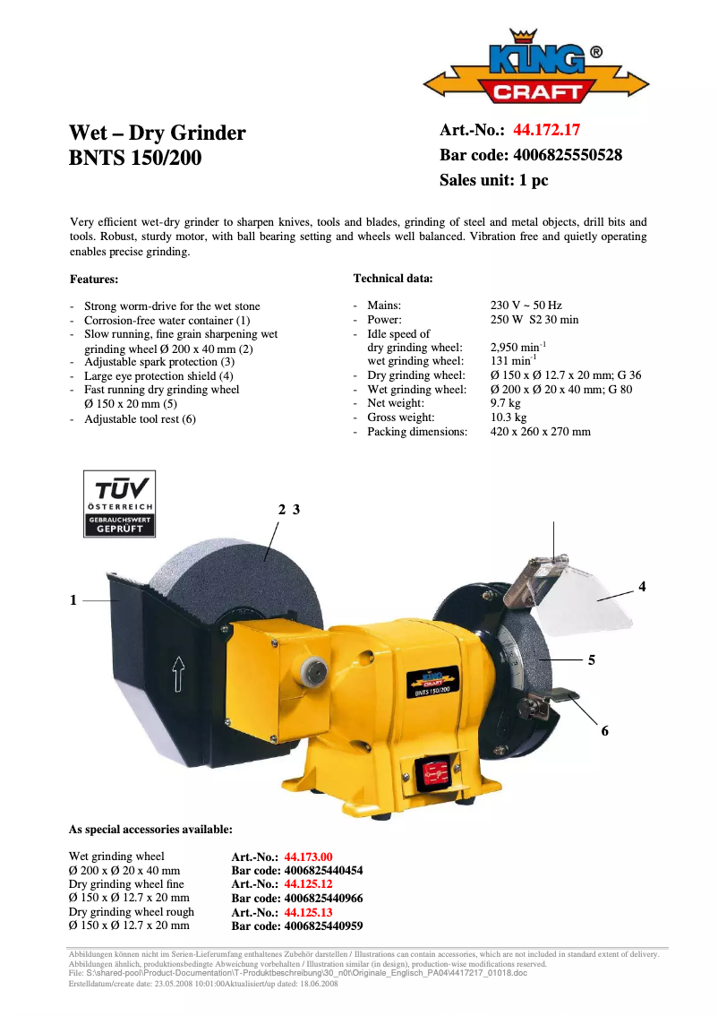 Imagen de la primera página del manual del dispositivo BNTS 150/200