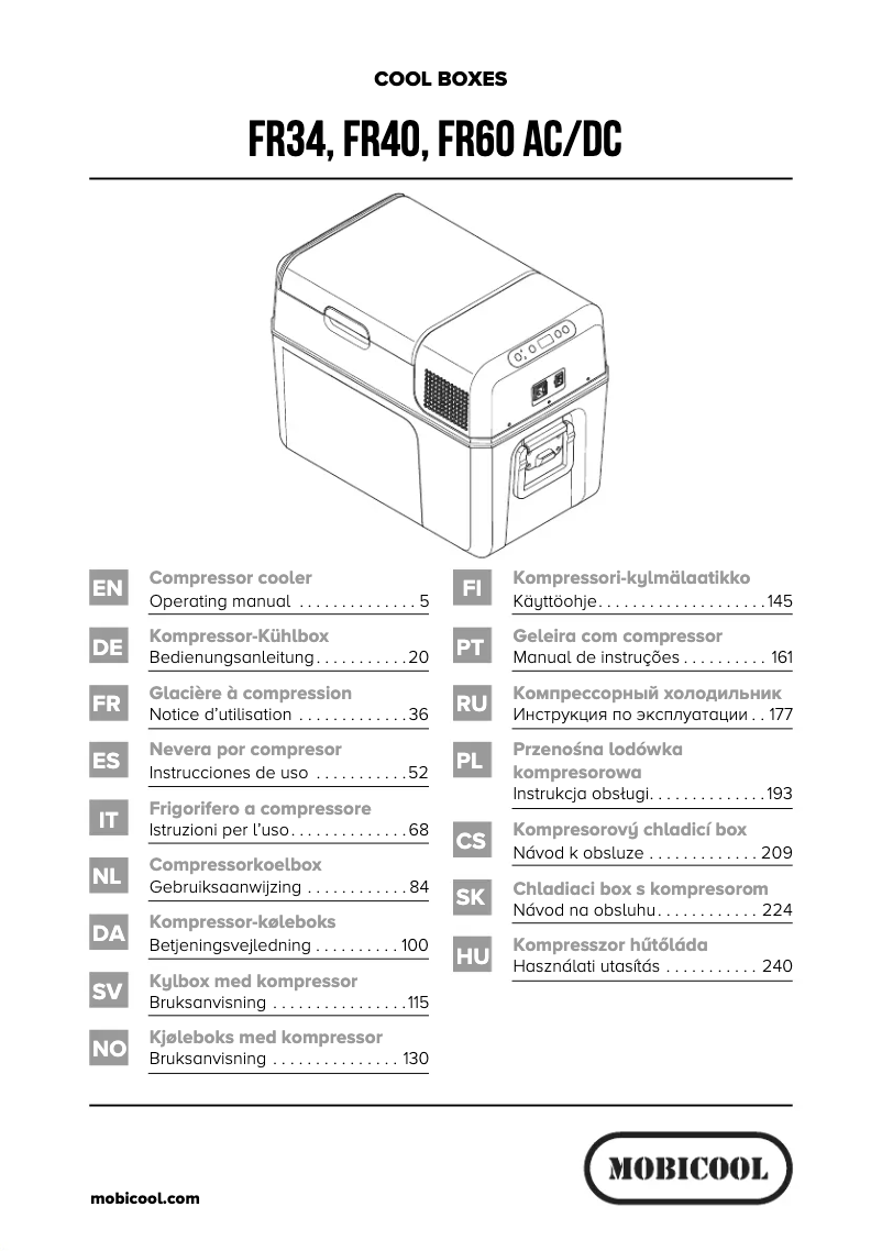 Imagen de la primera página del manual del dispositivo FR34