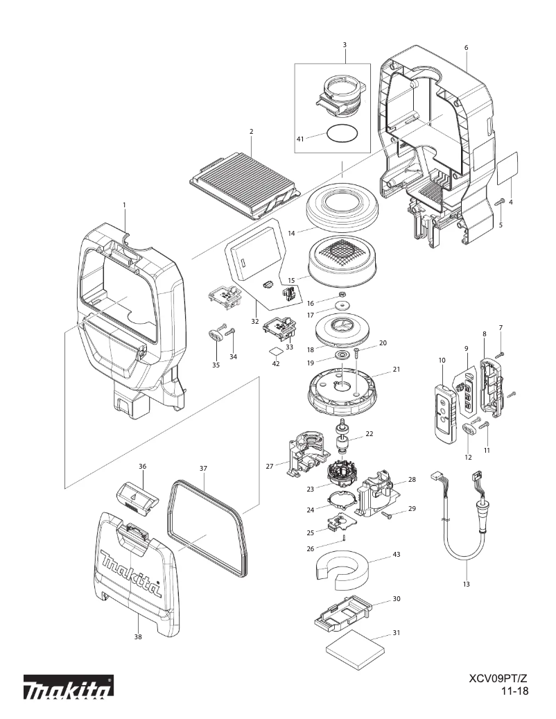 Página 1 del manual Manual de usuario Makita XCV09PT