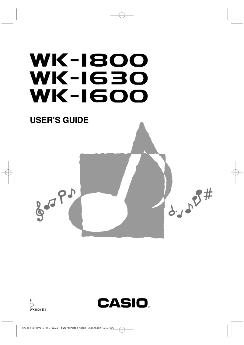 Imagen de la primera página del manual del dispositivo WK-1600