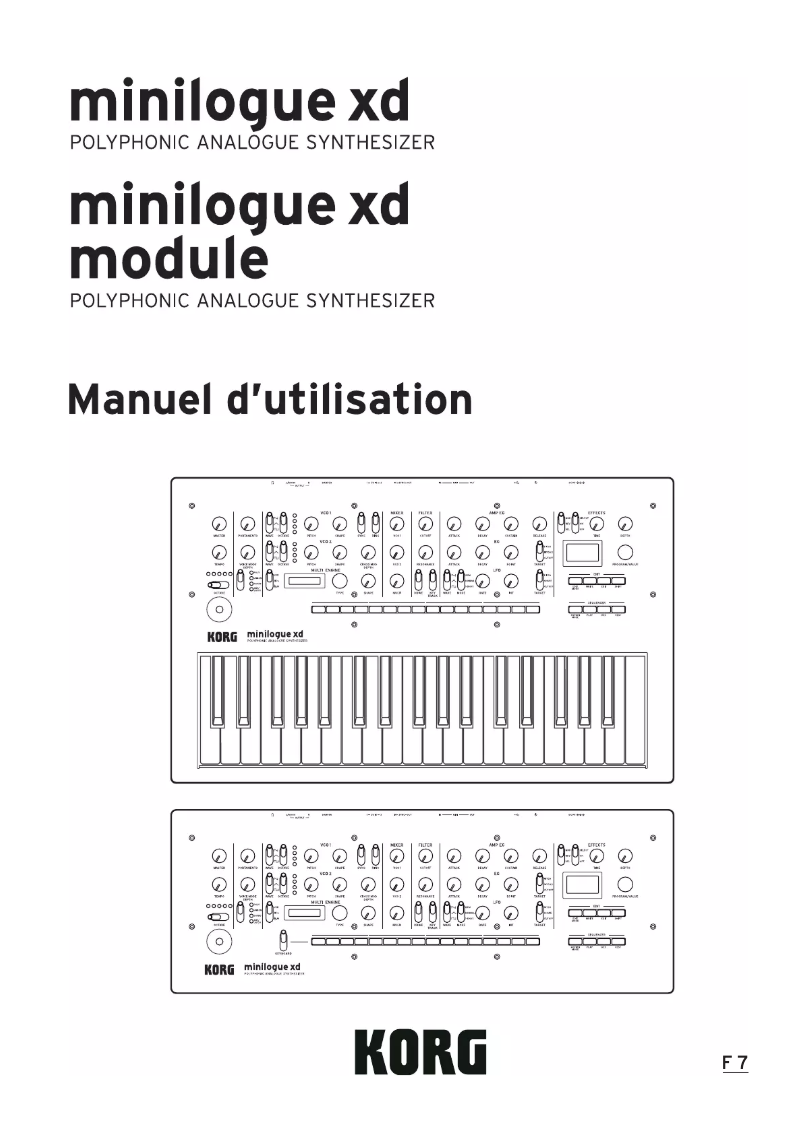 Página 1 del manual Manual de usuario Korg Minilogue XD PW