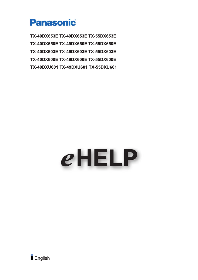 Imagen de la primera página del manual del dispositivo Viera TX-55DX650E