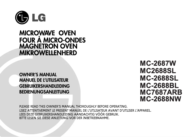 Imagen de la primera página del manual del dispositivo MC-2688NW