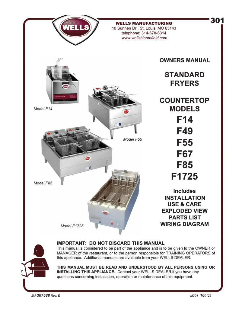 Página nº 1 - Manual de usuario Wells F1725
