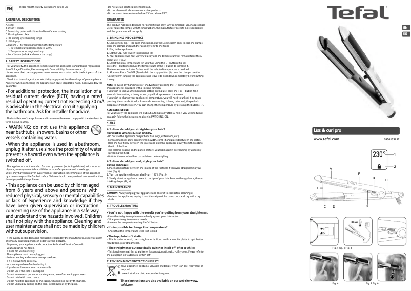 Página 1 del manual Manual de usuario Tefal Liss&Curl Pro HS6150
