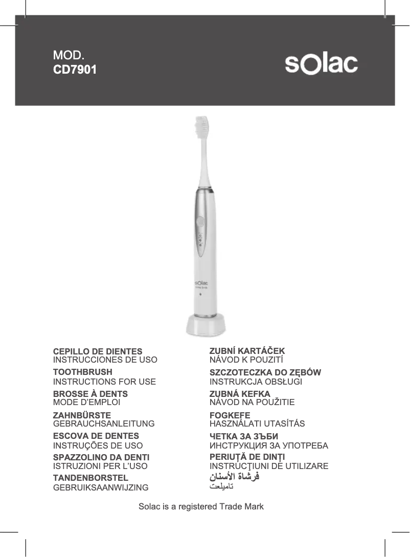 Página 1 del manual Manual de usuario Solac Shiny Smile CD7901