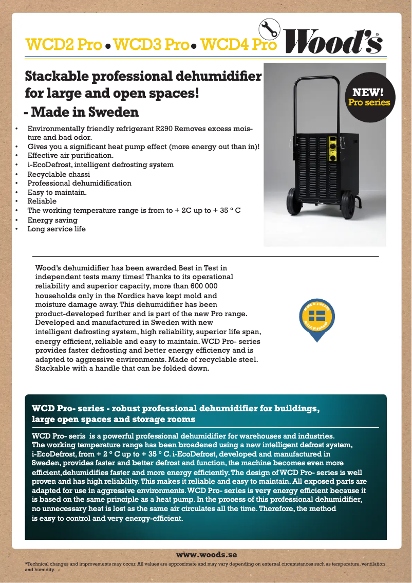 Imagen de la primera página del manual del dispositivo WCD3 Pro