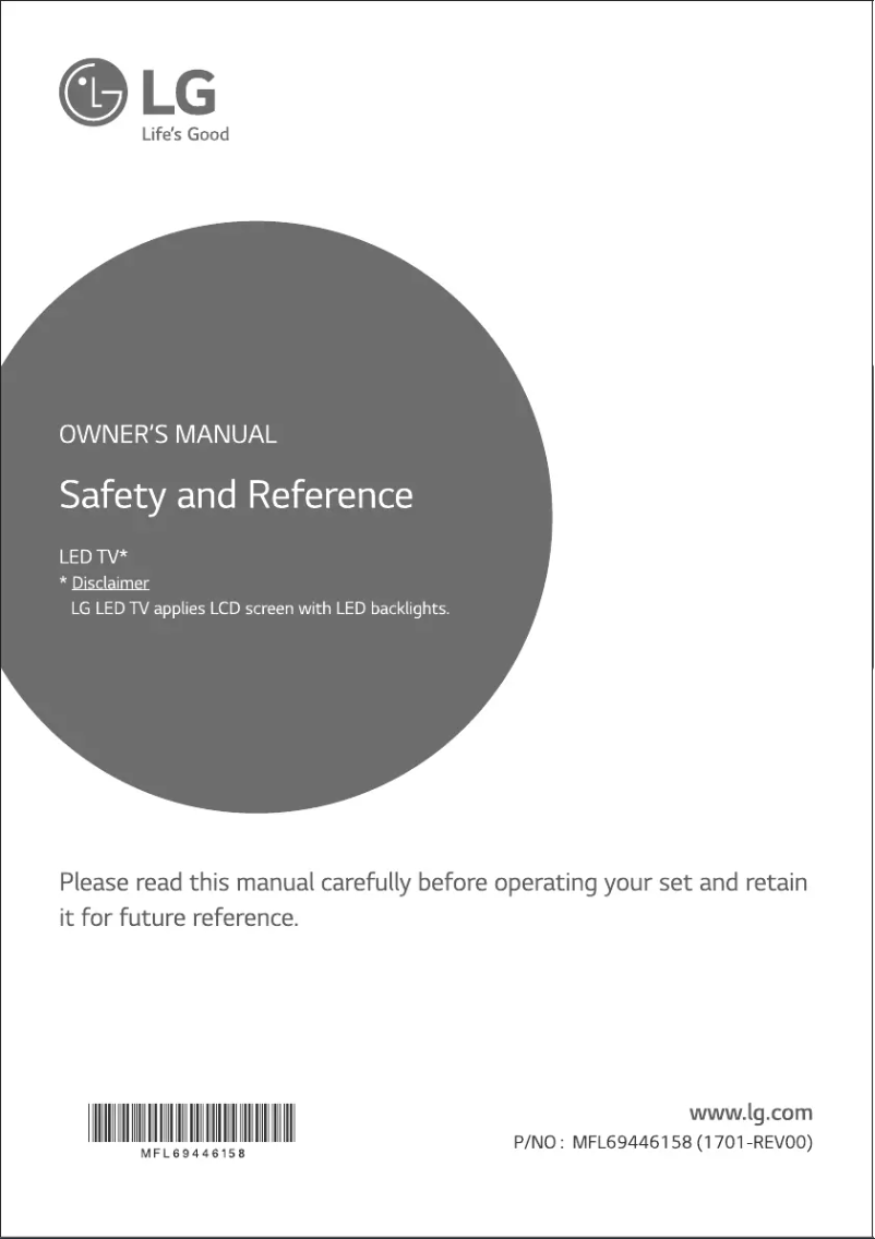 Imagen de la primera página del manual del dispositivo 43LJ617T