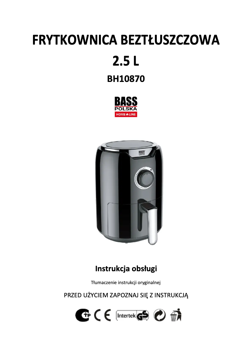 Página 1 del manual Manual de usuario Bass Polska BH10870