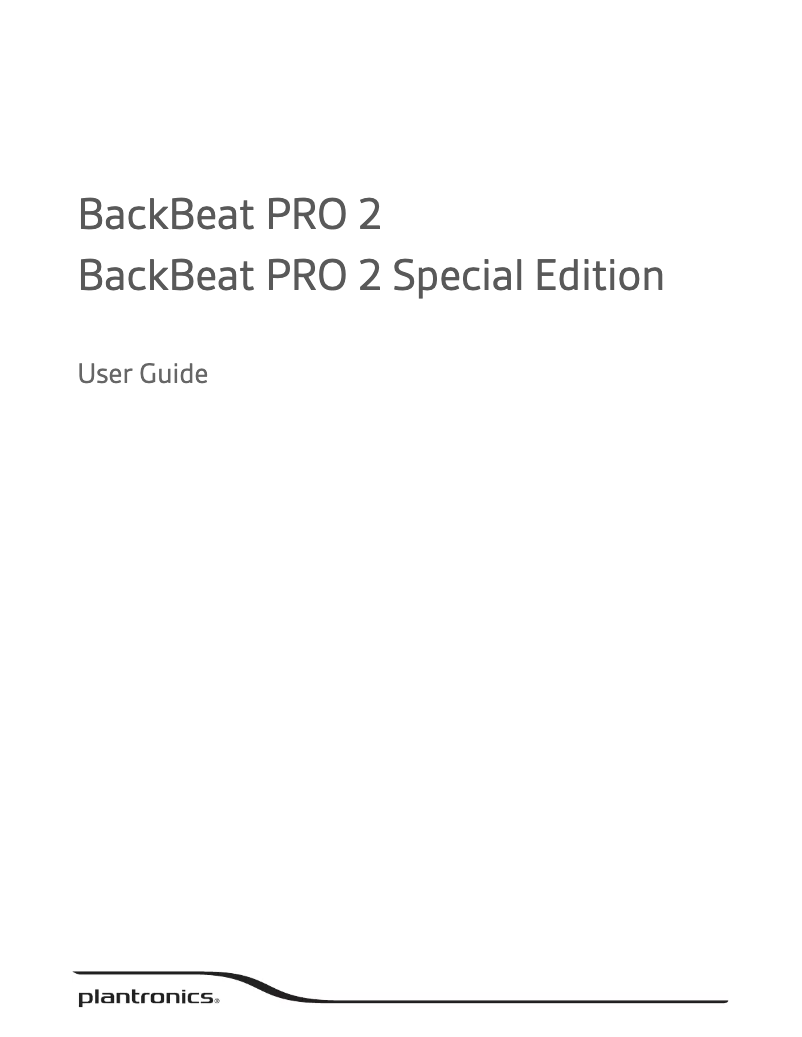 Imagen de la primera página del manual del dispositivo BackBeat PRO 2 SE