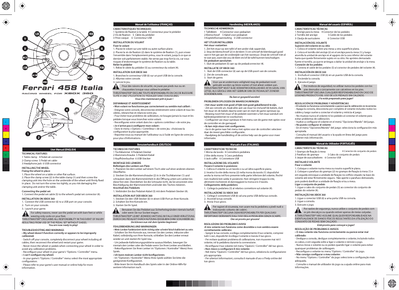 Imagen de la primera página del manual del dispositivo Ferrari 458
