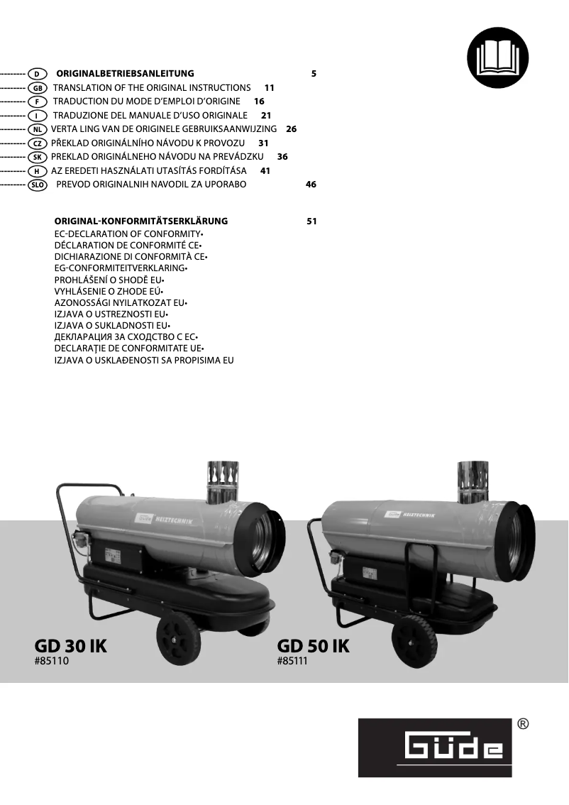 Página 1 del manual Manual de usuario Güde GD 50 IK
