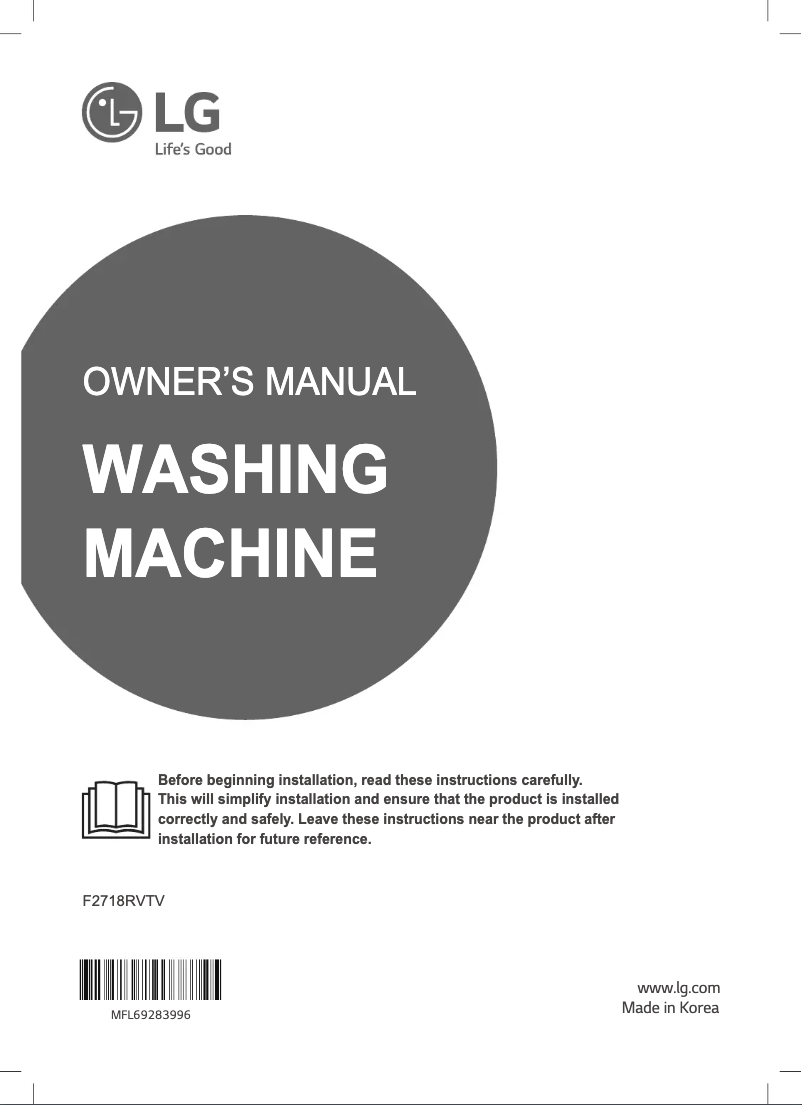 Imagen de la primera página del manual del dispositivo F2718RVTV