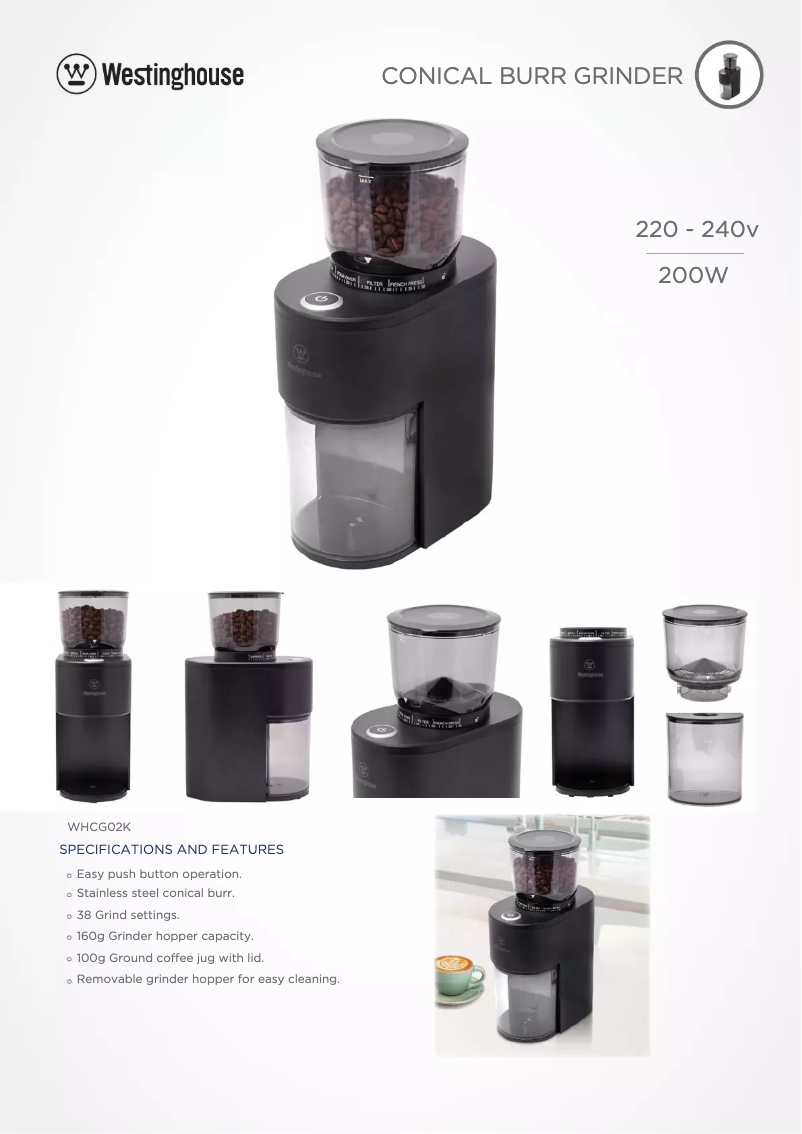 Imagen de la primera página del manual del dispositivo WHCG02K