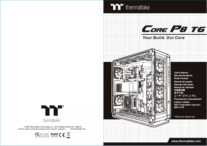 Página 1 del manual Manual de usuario Thermaltake Core P8 TG