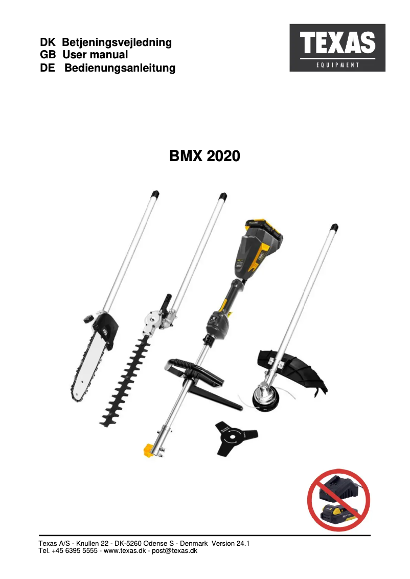 Imagen de la primera página del manual del dispositivo BMX2020
