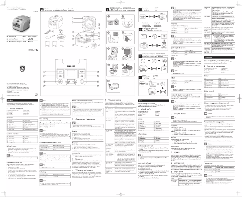 Imagen de la primera página del manual del dispositivo Avance Collection Fuzzy Logic HD3030