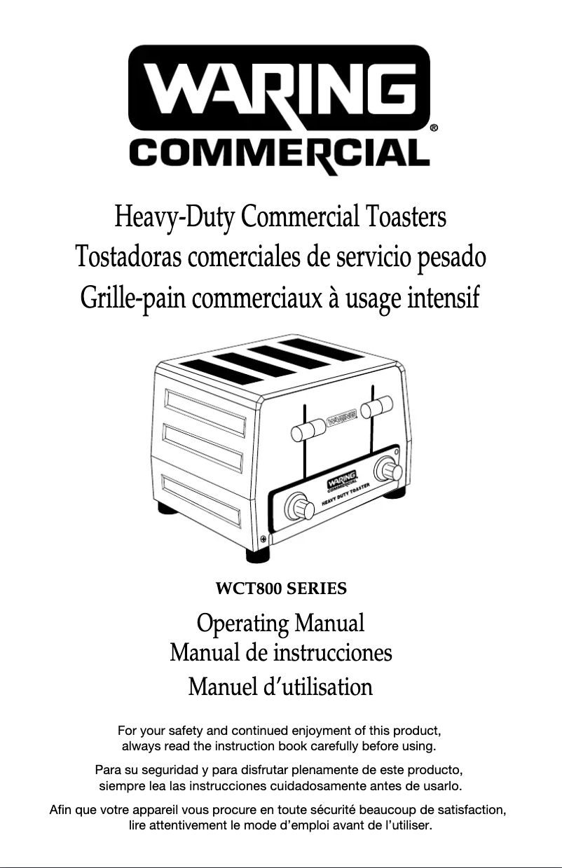Página nº 1 - Manual de usuario Waring Commercial WCT805B