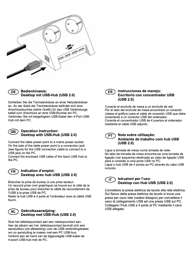 Página 1 del manual Manual de usuario Brennenstuhl Desktop-Power-Plus