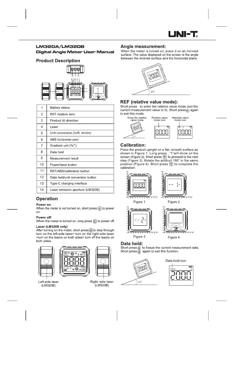 Página 1 del manual Manual de usuario Uni-T LM320B