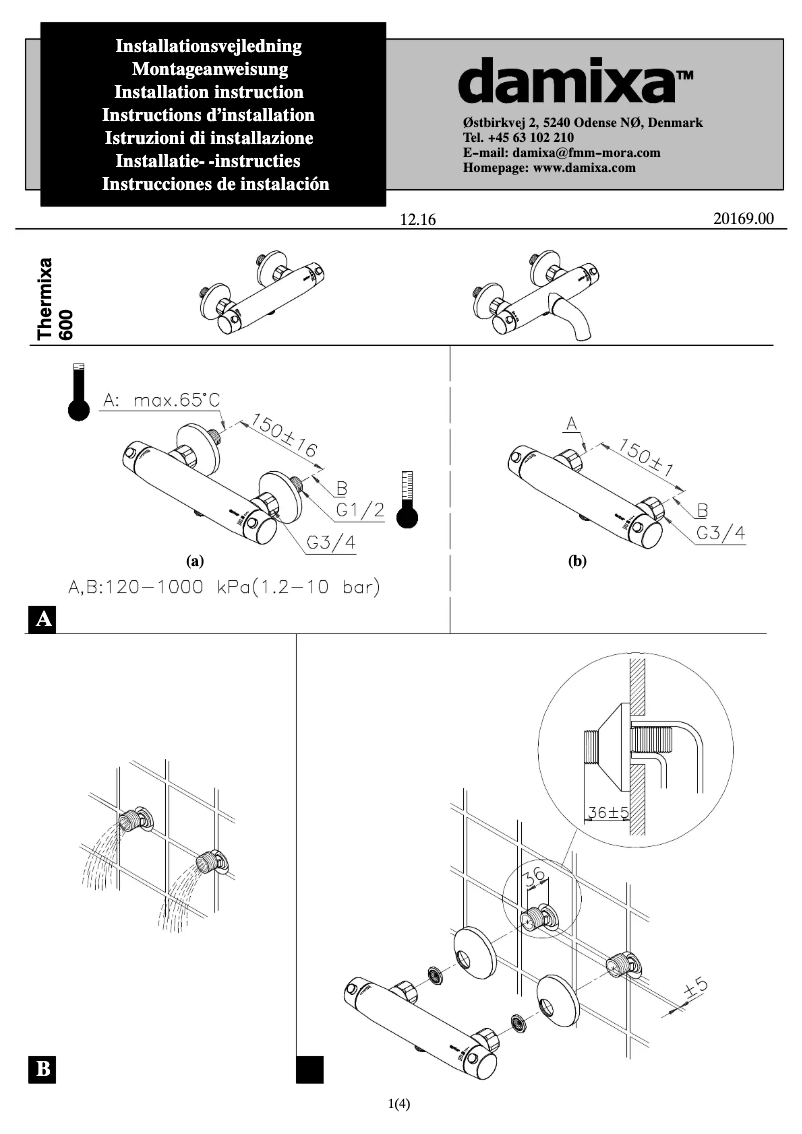 Página 1 del manual Manual de usuario Damixa 5750600