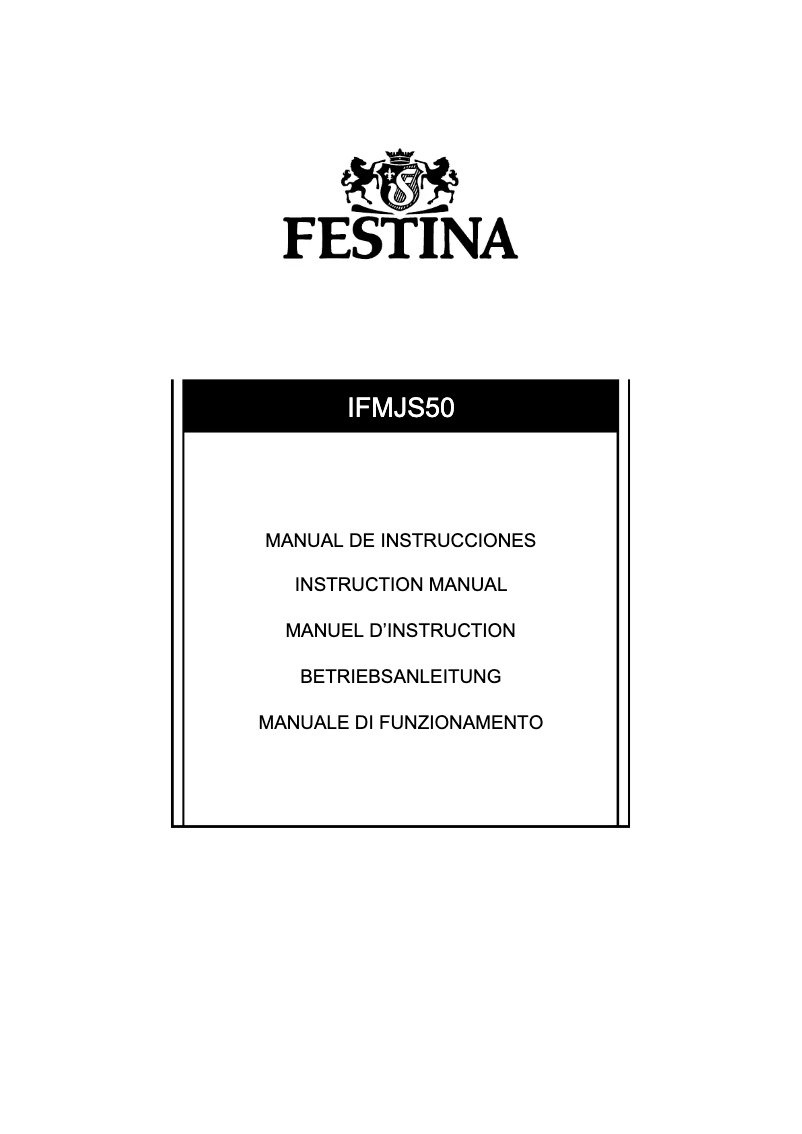 Página 1 del manual Manual de usuario Festina F16355
