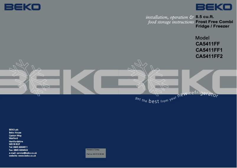 Página 1 del manual Manual de usuario Beko CA5411FF