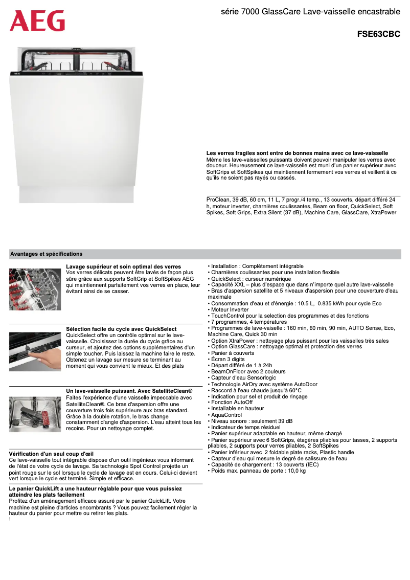 Imagen de la primera página del manual del dispositivo FSE63CBC
