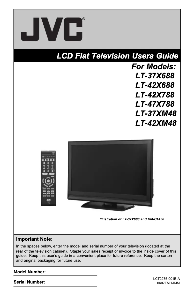 Imagen de la primera página del manual del dispositivo LT-47X788