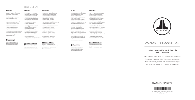 Imagen de la primera página del manual del dispositivo M6-10IB-L