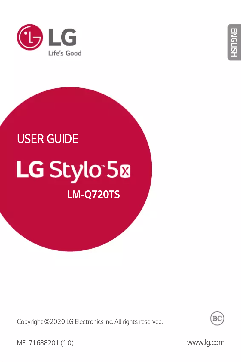 Página nº 1 - Manual de usuario LG Stylo 5X
