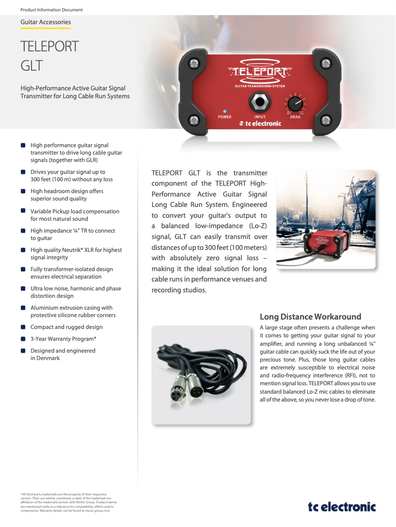 Imagen de la primera página del manual del dispositivo Teleport GLT