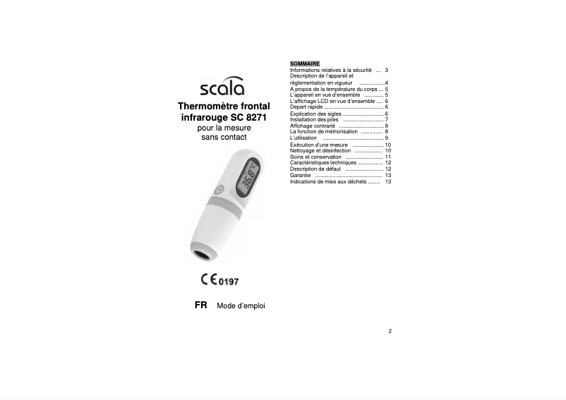 Página nº 1 - Manual de usuario Scala SC 8271