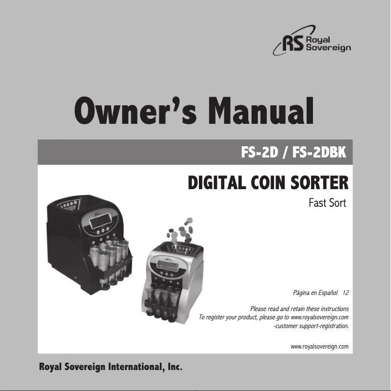 Imagen de la primera página del manual del dispositivo FS-2D