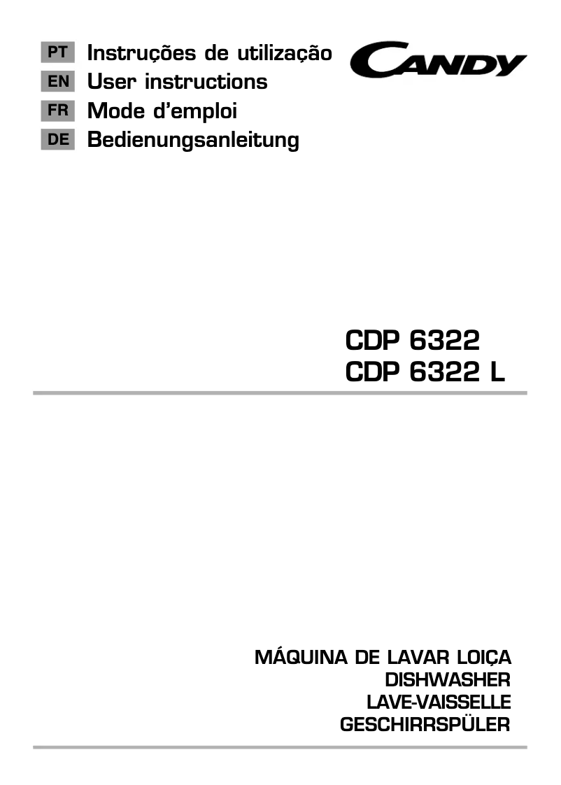 Imagen de la primera página del manual del dispositivo CDP 6322 L