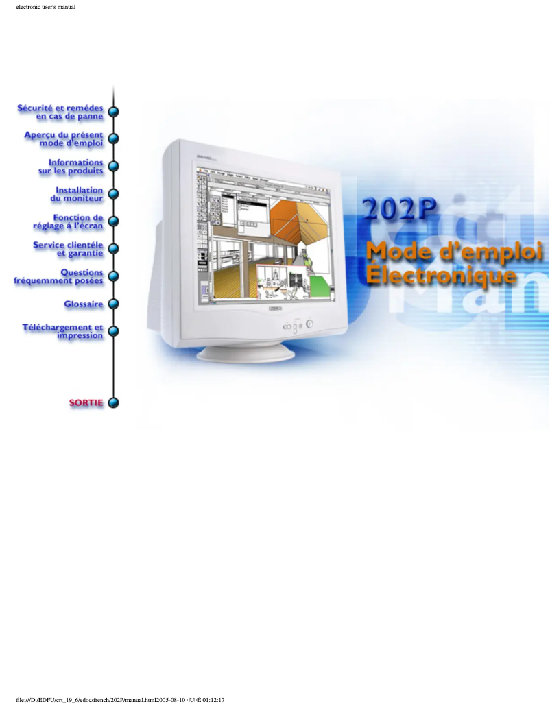 Página 1 del manual Manual de usuario Philips 202P70