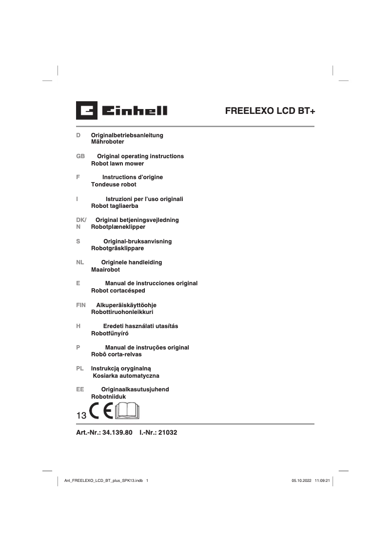 Página nº 1 - Manual de usuario Einhell Freelexo 300 LCD BT+ Solo