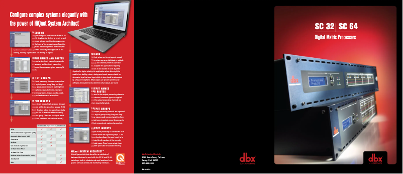 Página 1 del manual Folleto DBX SC 32