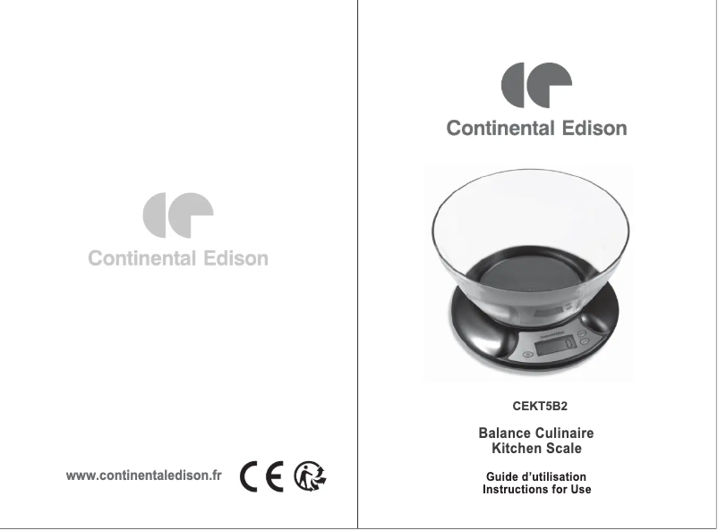 Imagen de la primera página del manual del dispositivo CEKT5B2