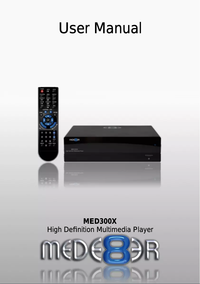 Imagen de la primera página del manual del dispositivo MED300X