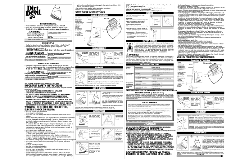 Página 1 del manual Manual de usuario Dirt Devil M0414slv BRUM