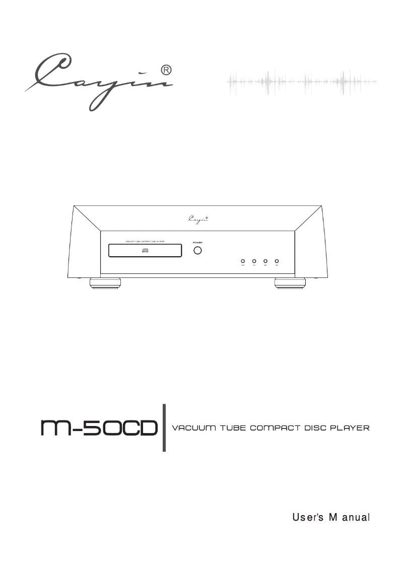 Página 1 del manual Manual de usuario Cayin M-50CD