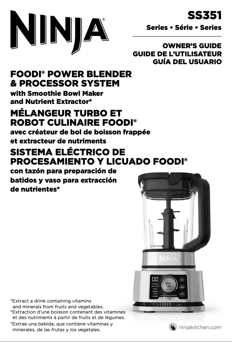 Imagen de la primera página del manual del dispositivo SS351