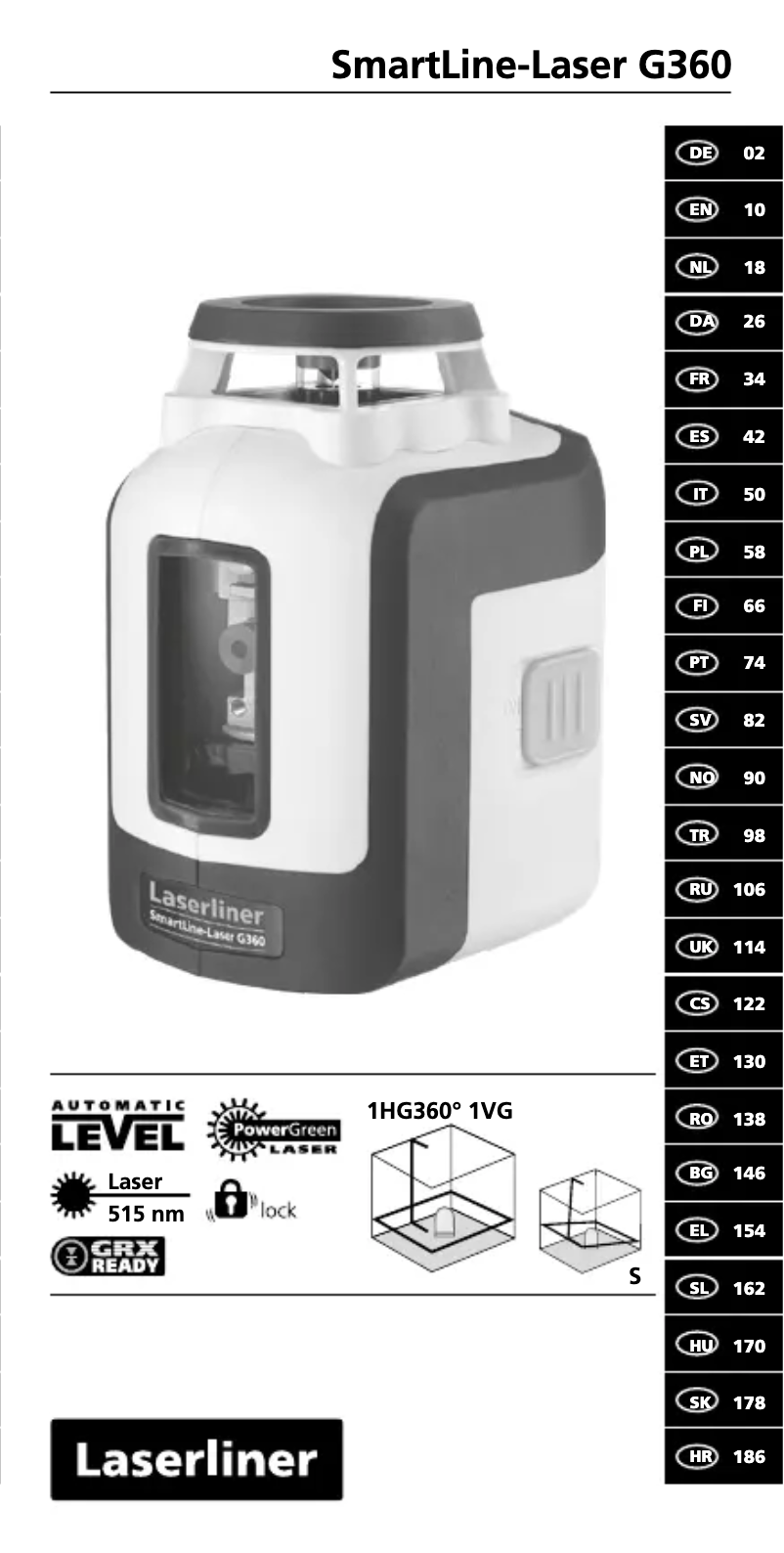 Página 1 del manual Manual de usuario Laserliner SmartLine-Laser G360